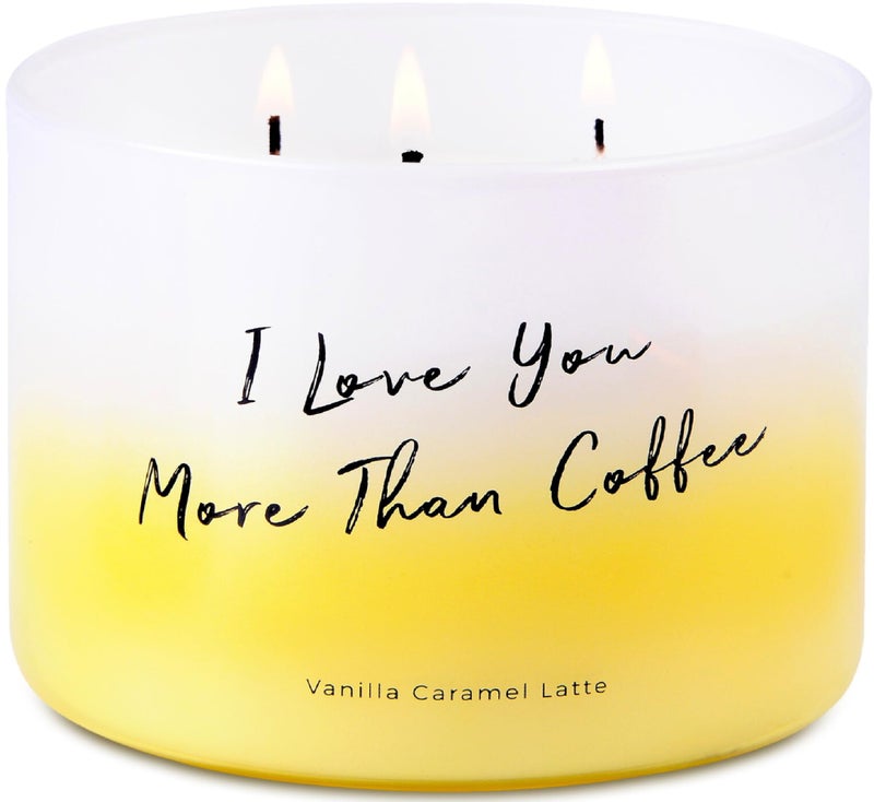 Vanilla Caramel Latte Candle 3Wick Soy Scented Candle 158 oz Coffee Shop Scent Aromatherapy LongLasting Clean Burn Cozy Caf Vanilla Caramel Gift Candle